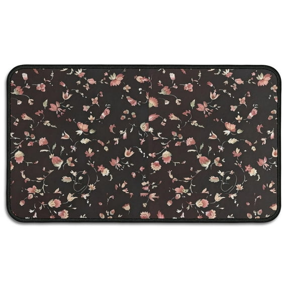 Pioneer Flower Floral Print Pattern Door Rugs,Washable Non Slip Door Mats Indoor,Decorative Door Mats,Entry Mat Indoor for Entrance,Bedroom,Kitchen,Bathroom,30"x17"