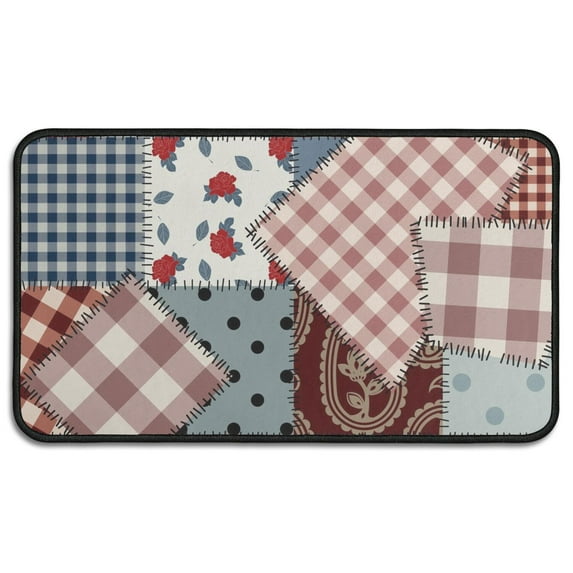 Pioneer Flower Floral Print Pattern Door Rugs,Washable Non Slip Door Mats Indoor,Decorative Door Mats,Entry Mat Indoor for Entrance,Bedroom,Kitchen,Bathroom,30"x17"