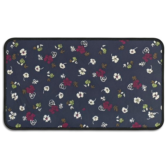 Pioneer Flower Floral Print Pattern Door Rugs,Washable Non Slip Door Mats Indoor,Decorative Door Mats,Entry Mat Indoor for Entrance,Bedroom,Kitchen,Bathroom,30"x17"