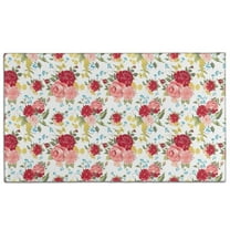 Pioneer Flower Floral Print Pattern Door Rugs,Washable Non Slip Door Mats Indoor,Decorative Door Mats,Entry Mat Indoor for Entrance,Bedroom,Kitchen,Bathroom,17"x30"