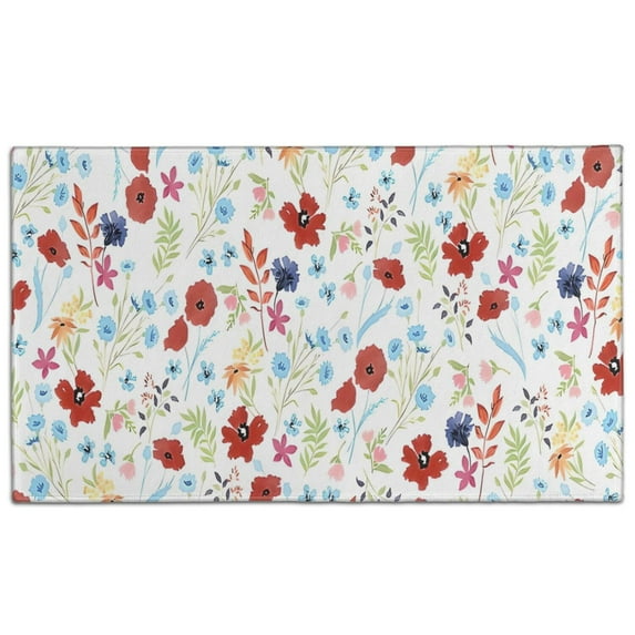 Pioneer Flower Floral Print Pattern Door Rugs,Washable Non Slip Door Mats Indoor,Decorative Door Mats,Entry Mat Indoor for Entrance,Bedroom,Kitchen,Bathroom,17"x30"