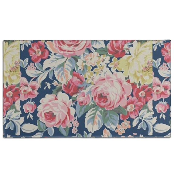 Pioneer Flower Floral Print Pattern Door Rugs,Washable Non Slip Door Mats Indoor,Decorative Door Mats,Entry Mat Indoor for Entrance,Bedroom,Kitchen,Bathroom,17"x30"