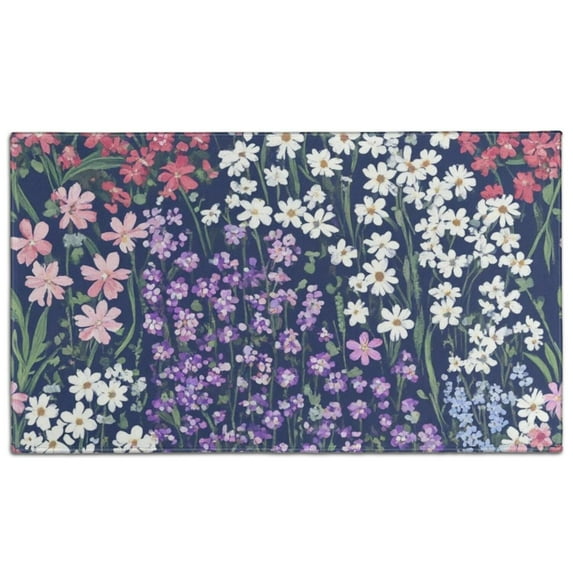 Pioneer Flower Floral Print Pattern Door Rugs,Washable Non Slip Door Mats Indoor,Decorative Door Mats,Entry Mat Indoor for Entrance,Bedroom,Kitchen,Bathroom,17"x30"