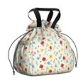 thumbnail image 1 of Pioneer Flower Floral Print Pattern Drawstring Insulated Lunch Bag for Women, Stain-Resistant Large Lunch Tote with Multi-Pockets for Work Office, 1 of 6