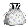 thumbnail image 1 of Pioneer Flower Floral Print Pattern Drawstring Insulated Lunch Bag for Women, Stain-Resistant Large Lunch Tote with Multi-Pockets for Work Office, 1 of 6