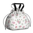 thumbnail image 1 of Pioneer Flower Floral Print Pattern Drawstring Insulated Lunch Bag for Women, Stain-Resistant Large Lunch Tote with Multi-Pockets for Work Office, 1 of 6