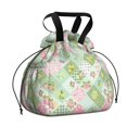 thumbnail image 1 of Pioneer Flower Floral Print Pattern Drawstring Insulated Lunch Bag for Women, Stain-Resistant Large Lunch Tote with Multi-Pockets for Work Office, 1 of 6