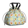 thumbnail image 1 of Pioneer Flower Floral Print Pattern Drawstring Lunch Bag Women - Drawstring Lunch Bag Insulated for Work Office - Stain-Resistant Large Lunchbags for Women with Multi-Pockets, 1 of 6