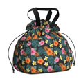 thumbnail image 1 of Pioneer Flower Floral Print Pattern Drawstring Lunch Bag Women - Drawstring Lunch Bag Insulated for Work Office - Stain-Resistant Large Lunchbags for Women with Multi-Pockets, 1 of 6