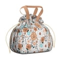 thumbnail image 1 of Pioneer Flower Floral Print Pattern Drawstring Lunch Bag Women - Drawstring Lunch Bag Insulated for Work Office - Stain-Resistant Large Lunchbags for Women with Multi-Pockets, 1 of 6