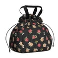 thumbnail image 1 of Pioneer Flower Floral Print Pattern Drawstring Lunch Bag Women - Drawstring Lunch Bag Insulated for Work Office - Stain-Resistant Large Lunchbags for Women with Multi-Pockets, 1 of 6