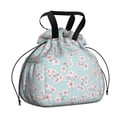 thumbnail image 1 of Pioneer Flower Floral Print Pattern Drawstring Lunch Bag Women - Drawstring Lunch Bag Insulated for Work Office - Stain-Resistant Large Lunchbags for Women with Multi-Pockets, 1 of 6