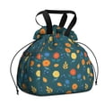 thumbnail image 1 of Pioneer Flower Floral Print Pattern Drawstring Lunch Bag Women - Drawstring Lunch Bag Insulated for Work Office - Stain-Resistant Large Lunchbags for Women with Multi-Pockets, 1 of 6