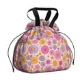 thumbnail image 1 of Pioneer Flower Floral Print Pattern Drawstring Lunch Bag Women - Drawstring Lunch Bag Insulated for Work Office - Stain-Resistant Large Lunchbags for Women with Multi-Pockets, 1 of 6