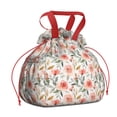 thumbnail image 1 of Pioneer Flower Floral Print Pattern Drawstring Lunch Bag Women - Drawstring Lunch Bag Insulated for Work Office - Stain-Resistant Large Lunchbags for Women with Multi-Pockets, 1 of 6