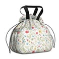 thumbnail image 1 of Pioneer Flower Floral Print Pattern Drawstring Lunch Bag Women - Drawstring Lunch Bag Insulated for Work Office - Stain-Resistant Large Lunchbags for Women with Multi-Pockets, 1 of 6