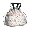 thumbnail image 1 of Pioneer Flower Floral Print Pattern Drawstring Lunch Bag Women - Drawstring Lunch Bag Insulated for Work Office - Stain-Resistant Large Lunchbags for Women with Multi-Pockets, 1 of 6