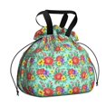 thumbnail image 1 of Pioneer Flower Floral Print Pattern Drawstring Lunch Bag Women - Drawstring Lunch Bag Insulated for Work Office - Stain-Resistant Large Lunchbags for Women with Multi-Pockets, 1 of 6