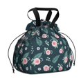 thumbnail image 1 of Pioneer Flower Floral Print Pattern Drawstring Lunch Bag Women - Drawstring Lunch Bag Insulated for Work Office - Stain-Resistant Large Lunchbags for Women with Multi-Pockets, 1 of 6