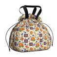 thumbnail image 1 of Pioneer Flower Floral Print Pattern Drawstring Lunch Bag Women - Drawstring Lunch Bag Insulated for Work Office - Stain-Resistant Large Lunchbags for Women with Multi-Pockets, 1 of 6