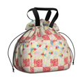thumbnail image 1 of Pioneer Flower Floral Print Pattern Drawstring Lunch Bag Women - Drawstring Lunch Bag Insulated for Work Office - Stain-Resistant Large Lunchbags for Women with Multi-Pockets, 1 of 6
