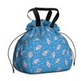 thumbnail image 1 of Pioneer Flower Floral Print Pattern Drawstring Lunch Bag Women - Drawstring Lunch Bag Insulated for Work Office - Stain-Resistant Large Lunchbags for Women with Multi-Pockets, 1 of 6