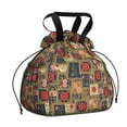 thumbnail image 1 of Pioneer Flower Floral Print Pattern Drawstring Lunch Bag Women - Drawstring Lunch Bag Insulated for Work Office - Stain-Resistant Large Lunchbags for Women with Multi-Pockets, 1 of 6