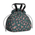 thumbnail image 1 of Pioneer Flower Floral Print Pattern Drawstring Lunch Bag Women - Drawstring Lunch Bag Insulated for Work Office - Stain-Resistant Large Lunchbags for Women with Multi-Pockets, 1 of 6