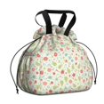 thumbnail image 1 of Pioneer Flower Floral Print Pattern Drawstring Lunch Bag Women - Drawstring Lunch Bag Insulated for Work Office - Stain-Resistant Large Lunchbags for Women with Multi-Pockets, 1 of 6