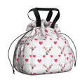 thumbnail image 1 of Pioneer Flower Floral Print Pattern Drawstring Lunch Bag Women - Drawstring Lunch Bag Insulated for Work Office - Stain-Resistant Large Lunchbags for Women with Multi-Pockets, 1 of 6