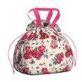 thumbnail image 1 of Pioneer Flower Floral Print Pattern Drawstring Lunch Bag Women - Drawstring Lunch Bag Insulated for Work Office - Stain-Resistant Large Lunchbags for Women with Multi-Pockets, 1 of 6
