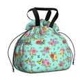 thumbnail image 1 of Pioneer Flower Floral Print Pattern Drawstring Lunch Bag Women - Drawstring Lunch Bag Insulated for Work Office - Stain-Resistant Large Lunchbags for Women with Multi-Pockets, 1 of 6