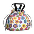 thumbnail image 1 of Pioneer Flower Floral Print Pattern Drawstring Lunch Bag Women - Drawstring Lunch Bag Insulated for Work Office - Stain-Resistant Large Lunchbags for Women with Multi-Pockets, 1 of 6