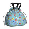 thumbnail image 1 of Pioneer Flower Floral Print Pattern Drawstring Lunch Bag Women - Drawstring Lunch Bag Insulated for Work Office - Stain-Resistant Large Lunchbags for Women with Multi-Pockets, 1 of 6