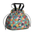 thumbnail image 1 of Pioneer Flower Floral Print Pattern Drawstring Lunch Bag Women - Drawstring Lunch Bag Insulated for Work Office - Stain-Resistant Large Lunchbags for Women with Multi-Pockets, 1 of 6