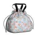 thumbnail image 1 of Pioneer Flower Floral Print Pattern Drawstring Lunch Bag Women - Drawstring Lunch Bag Insulated for Work Office - Stain-Resistant Large Lunchbags for Women with Multi-Pockets, 1 of 6