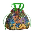 thumbnail image 1 of Pioneer Flower Floral Print Pattern Drawstring Lunch Bag Women - Drawstring Lunch Bag Insulated for Work Office - Stain-Resistant Large Lunchbags for Women with Multi-Pockets, 1 of 6