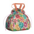 thumbnail image 1 of Pioneer Flower Floral Print Pattern Drawstring Lunch Bag Women - Drawstring Lunch Bag Insulated for Work Office - Stain-Resistant Large Lunchbags for Women with Multi-Pockets, 1 of 6