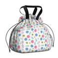 thumbnail image 1 of Pioneer Flower Floral Print Pattern Drawstring Lunch Bag Women - Drawstring Lunch Bag Insulated for Work Office - Stain-Resistant Large Lunchbags for Women with Multi-Pockets, 1 of 6