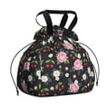 thumbnail image 1 of Pioneer Flower Floral Print Pattern Drawstring Lunch Bag Women - Drawstring Lunch Bag Insulated for Work Office - Stain-Resistant Large Lunchbags for Women with Multi-Pockets, 1 of 6
