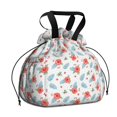 thumbnail image 1 of Pioneer Flower Floral Print Pattern Drawstring Lunch Bag Women - Drawstring Lunch Bag Insulated for Work Office - Stain-Resistant Large Lunchbags for Women with Multi-Pockets, 1 of 6