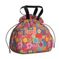 thumbnail image 1 of Pioneer Flower Floral Print Pattern Drawstring Lunch Bag Women - Drawstring Lunch Bag Insulated for Work Office - Stain-Resistant Large Lunchbags for Women with Multi-Pockets, 1 of 6