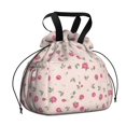 thumbnail image 1 of Pioneer Flower Floral Print Pattern Drawstring Lunch Bag Women - Drawstring Lunch Bag Insulated for Work Office - Stain-Resistant Large Lunchbags for Women with Multi-Pockets, 1 of 6