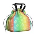 thumbnail image 1 of Pioneer Flower Floral Print Pattern Drawstring Lunch Bag Women - Drawstring Lunch Bag Insulated for Work Office - Stain-Resistant Large Lunchbags for Women with Multi-Pockets, 1 of 6