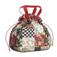 thumbnail image 1 of Pioneer Flower Floral Print Pattern Drawstring Lunch Bag Women - Drawstring Lunch Bag Insulated for Work Office - Stain-Resistant Large Lunchbags for Women with Multi-Pockets, 1 of 6