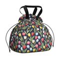 thumbnail image 1 of Pioneer Flower Floral Print Pattern Drawstring Lunch Bag Women - Drawstring Lunch Bag Insulated for Work Office - Stain-Resistant Large Lunchbags for Women with Multi-Pockets, 1 of 6