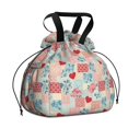 thumbnail image 1 of Pioneer Flower Floral Print Pattern Drawstring Lunch Bag Women - Drawstring Lunch Bag Insulated for Work Office - Stain-Resistant Large Lunchbags for Women with Multi-Pockets, 1 of 6