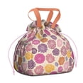 thumbnail image 1 of Pioneer Flower Floral Print Pattern Drawstring Lunch Bag Women - Drawstring Lunch Bag Insulated for Work Office - Stain-Resistant Large Lunchbags for Women with Multi-Pockets, 1 of 6