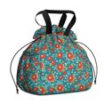 thumbnail image 1 of Pioneer Flower Floral Print Pattern Drawstring Lunch Bag Women - Drawstring Lunch Bag Insulated for Work Office - Stain-Resistant Large Lunchbags for Women with Multi-Pockets, 1 of 6