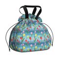 thumbnail image 1 of Pioneer Flower Floral Print Pattern Drawstring Lunch Bag Women - Drawstring Lunch Bag Insulated for Work Office - Stain-Resistant Large Lunchbags for Women with Multi-Pockets, 1 of 6